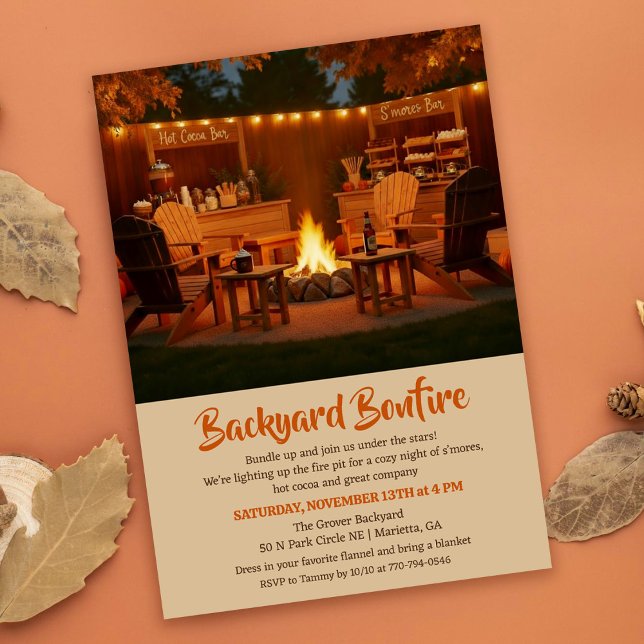 Backyard Bonfire Fall Invitation (Creator Uploaded)