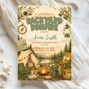 Backyard Bonfire Party Invitation