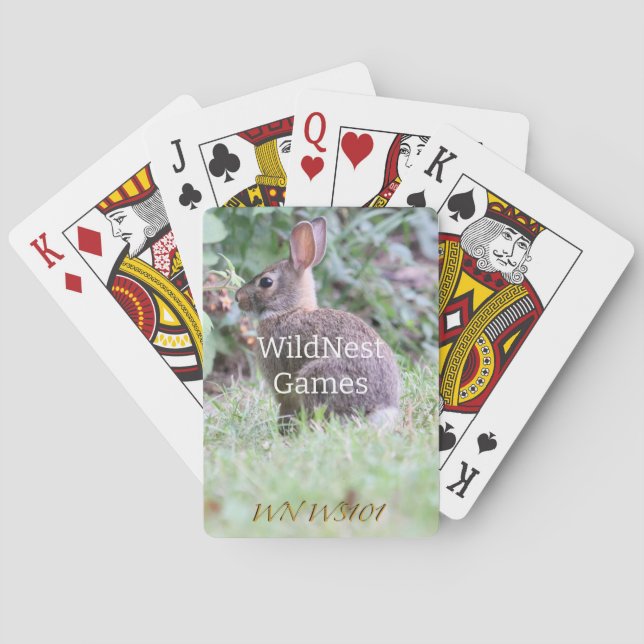 Backyard Bunny Customisable Playing Cards (Back)