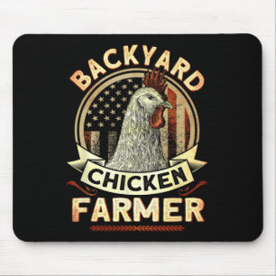 Backyard Chicken Farmer 4th Of July Usa Flag Mouse Mat