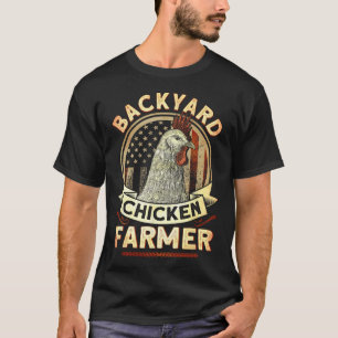 Backyard Chicken Farmer 4th Of July Usa Flag T-Shirt