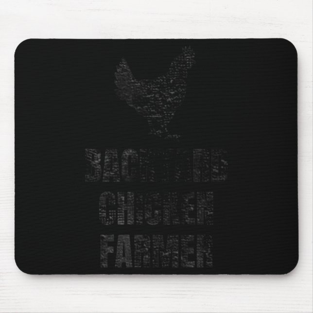 Backyard Chicken Farmer Distressed Gift For Chicke Mouse Mat (Front)