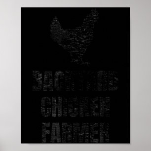Backyard Chicken Farmer Distressed Gift For Chicke Poster