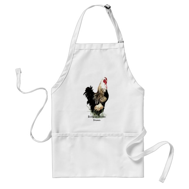 Backyard Chicken Farmer with Rooster Design Standard Apron (Front)