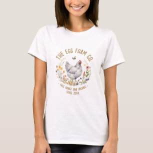 Backyard Chicken Shirt Grey Hen Wildflower Meadow