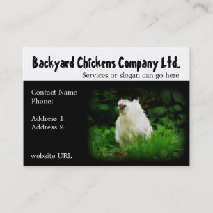 Backyard Chickens or Eggs Supply Business Cards