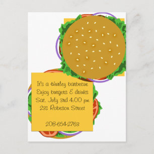 Backyard Cookout Invitation Postcard