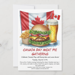 Backyard Cookout with Burgers & Beers Canada Day Invitation