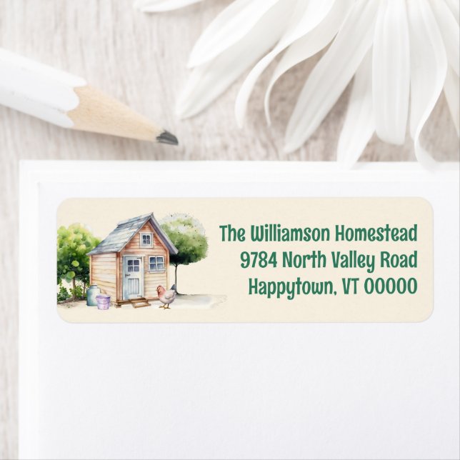 Backyard Coop Homestead Return Address labels (Insitu)