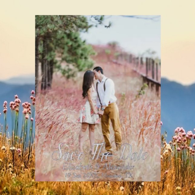 Backyard Country Save The Date Foil Invitation Postcard (Creator Uploaded)