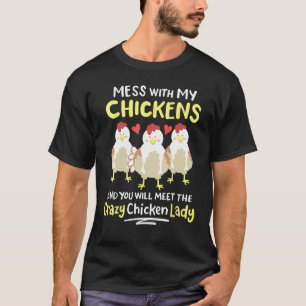 Backyard Crazy Chicken Lady Womens Farmer T-Shirt