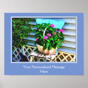 Backyard Flower Garden Chair Personalized Poster