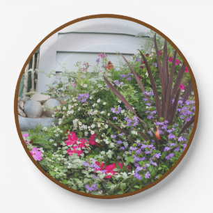 Backyard Flower Garden Nature Party Paper Plate