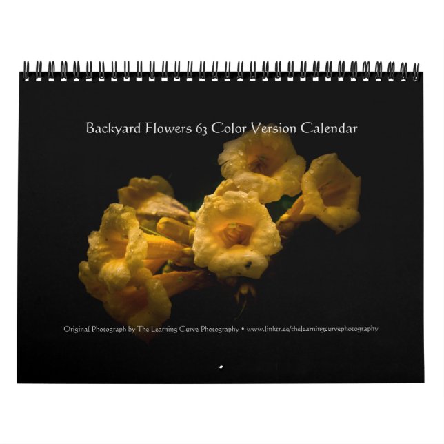 Backyard Flowers 63 Colour Version Calendar (Cover)