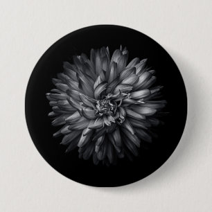 Backyard Flowers In Black And White 20 7.5 Cm Round Badge