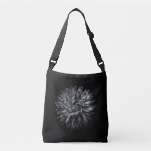Backyard Flowers In Black And White 20 Crossbody Bag