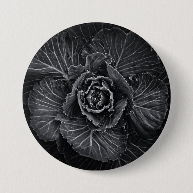 Backyard Flowers In Black And White No 108 7.5 Cm Round Badge (Front)