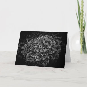 Backyard Flowers In Black And White No 42 Card
