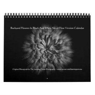 Backyard Flowers In Black And White No 48 Flow Calendar