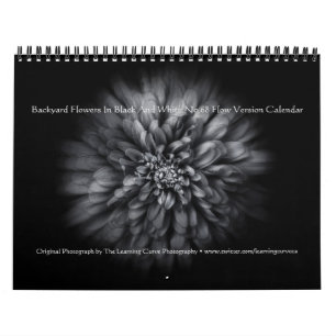 Backyard Flowers In Black And White No 68 Flow Calendar