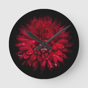 Backyard Flowers No 45 Colour Version Round Clock