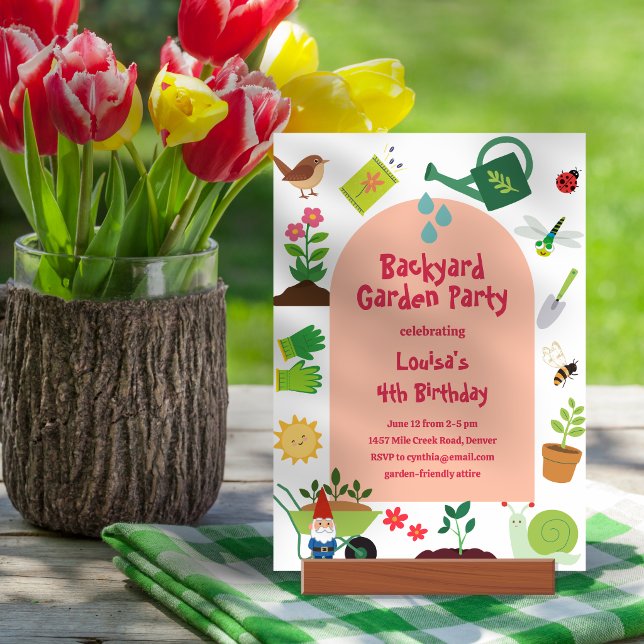 Backyard Garden Birthday Party Invitation (Creator Uploaded)