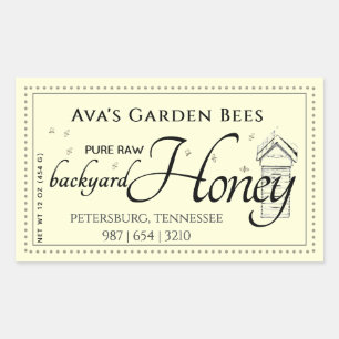Backyard Gardens Little Bees Honey Label 