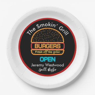 Backyard Grill Master Burgers Paper Plates