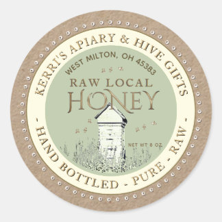 Backyard Hives Honey Label Hand Bottled Raw