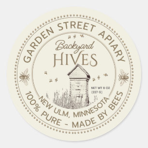 Backyard Hives Product Label Beekeeper Apiary