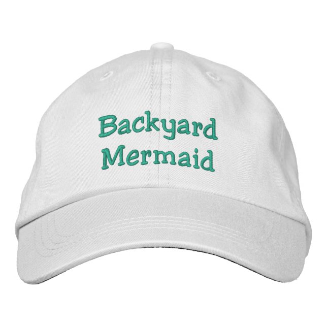 Backyard Mermaid Embroidered Hat (Front)