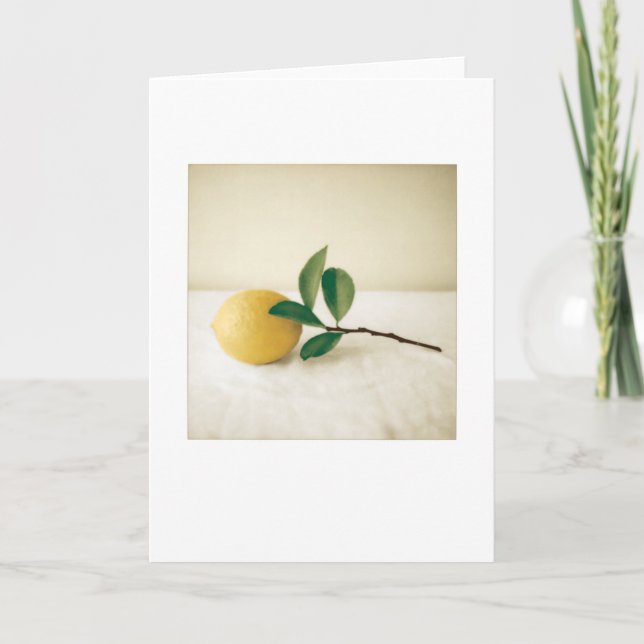 Backyard Meyer Lemon Photo Painting Blank Card (Front)