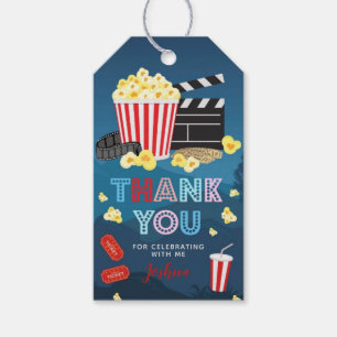 Backyard Movie Birthday Gift Tags