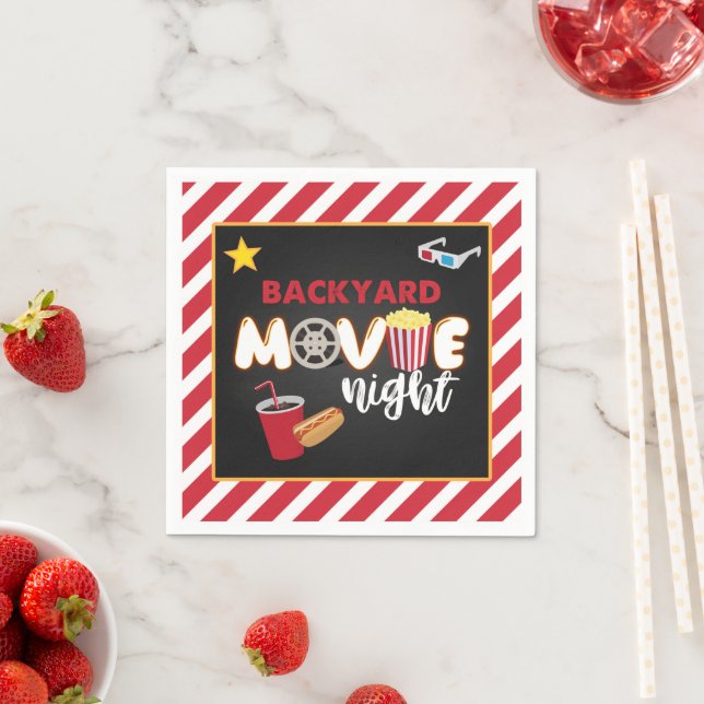 Backyard Movie Night Napkin (Insitu)