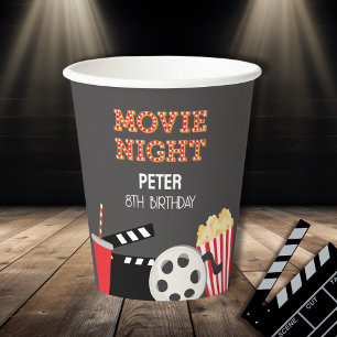 Backyard Movie night party Paper cup