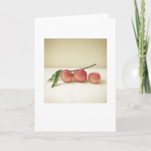 Backyard Peaches Still-Life Blank Greeting Card
