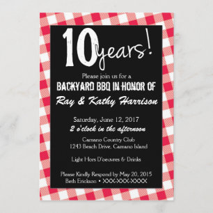 Backyard Picnic Anniversary Invitation Template