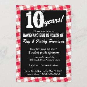 Backyard Picnic Anniversary Invitation Template