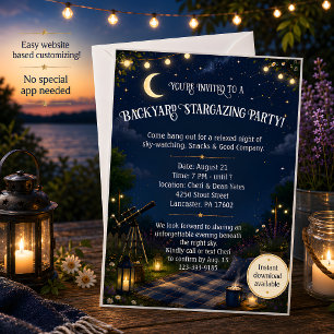 Backyard Stargazing Party Invitation