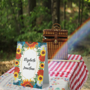 Backyard Summer Floral Geometric