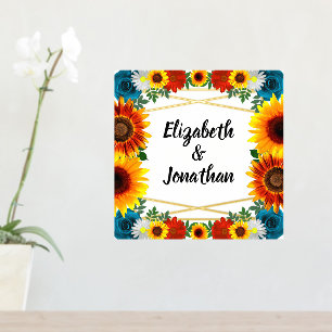 Backyard Summer Floral Geometric Foil Prints