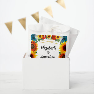 Backyard Summer Floral Geometric Wedding Favour Bags
