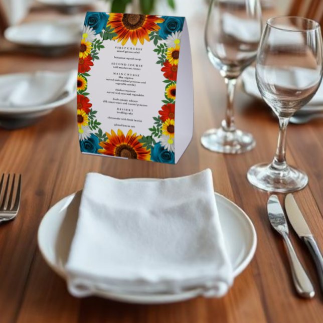 Backyard Summer Floral Wedding Menu (Creator Uploaded)