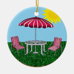 Backyard Summer Relaxing Ceramic Tree Decoration