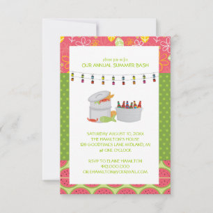 Backyard Summer Seafood Party Invitations