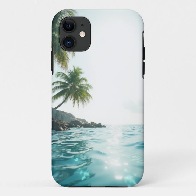 Backyard view with palm trees Case-Mate iPhone case (Back)