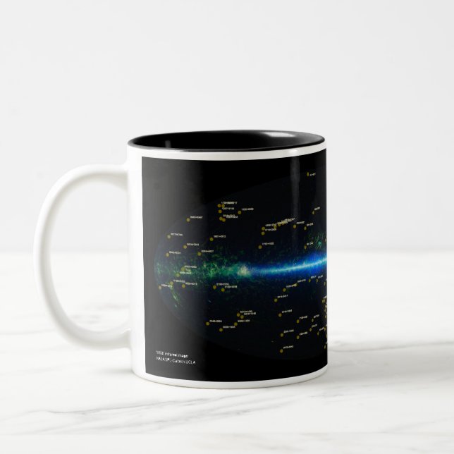Backyard Worlds Science Team Mug, Black Two-Tone Coffee Mug (Left)