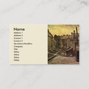 Backyards of Old Houses by Vincent van Gogh Business Card