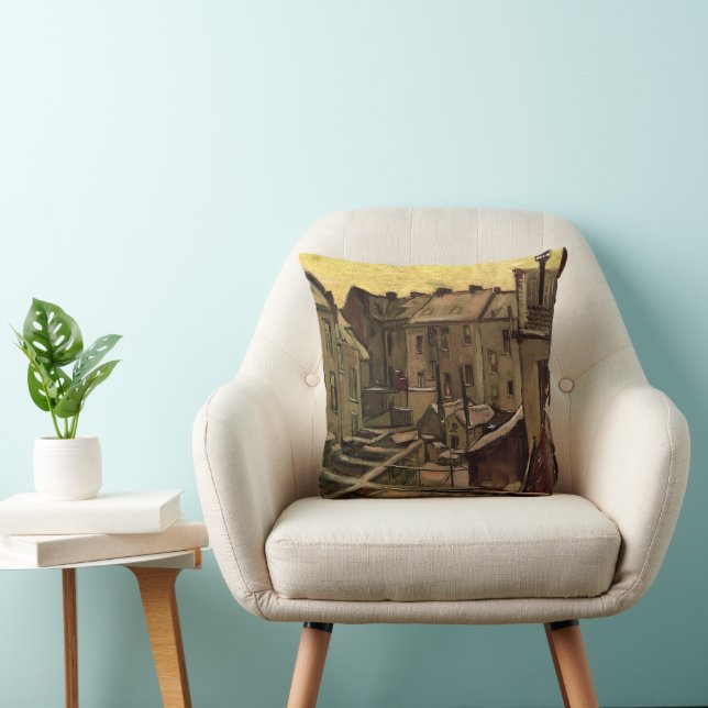Backyards of Old Houses by Vincent van Gogh Cushion (Chair)