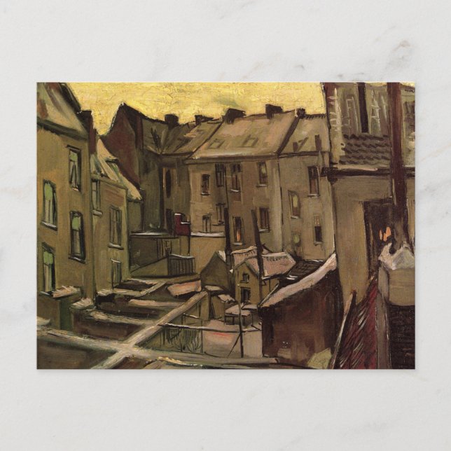 Backyards of Old Houses by Vincent van Gogh Postcard (Front)